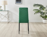 4x Milan Green Hatched Velvet Dining Chairs Black Legs - Milan.velvet.Dining.Chairs.green.black-3.ns.jpg