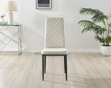 4x Milan Cream Hatched Velvet Dining Chairs Black Legs - Milan.velvet.Dining.Chairs.cream.black-3.ns.jpg