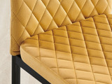 4x Milan Mustard Yellow Hatched Velvet Dining Chairs Black Legs - Milan.velvet.Dining.Chairs.mustard.black-7.ns.jpg