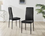 4x Milan Black Hatched Velvet Dining Chairs Black Legs - Milan.velvet.Dining.Chairs.black.black-6.ns.jpg