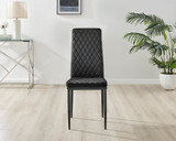 4x Milan Black Hatched Velvet Dining Chairs Black Legs - Milan.velvet.Dining.Chairs.black.black-4.ns.jpg