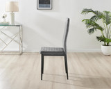 6x Milan Grey Hatched Velvet Dining Chairs Black Legs - Milan.velvet.Dining.Chairs.grey.black-3.ns.jpg