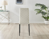 6x Milan Cream Hatched Velvet Dining Chairs Black Legs - Milan.velvet.Dining.Chairs.cream.black-4.ns.jpg