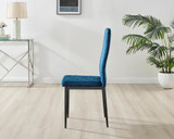 6x Milan Navy Hatched Velvet Dining Chairs Black Legs - Milan.velvet.Dining.Chairs.navy.black-3.ns.jpg
