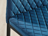 6x Milan Navy Hatched Velvet Dining Chairs Black Legs - Milan.velvet.Dining.Chairs.navy.black-7.ns.jpg