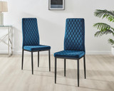 6x Milan Navy Hatched Velvet Dining Chairs Black Legs - Milan.velvet.Dining.Chairs.navy.black-1.ns.jpg