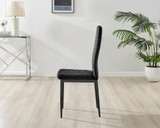 6x Milan Black Hatched Velvet Dining Chairs Black Legs - Milan.velvet.Dining.Chairs.black.black-2.ns.jpg