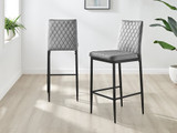 2x Milan Grey Velvet Counter Stools Black Legs - Milan Velvet bar stool grey (18)_nsbl.jpg