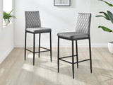 2x Milan Grey Velvet Bar Stools Black Legs - Milan Velvet bar stool grey (17)_nsbl.jpg