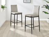 2x Milan Bar Stools Cappuccino Beige Velvet Black Legs - Milan Velvet bar stool Cappuccino (17)_nsbl.jpg