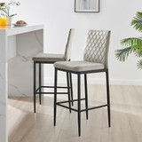 2x Milan Cappuccino Beige Velvet Counter Stools Black Legs - Milan-Velvet-bar-stool-Cappuccino-9_nss.jpg