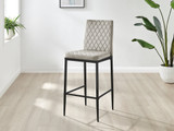 2x Milan Cappuccino Beige Velvet Counter Stools Black Legs - Milan Velvet bar stool Cappuccino (11)_nsbl.jpg