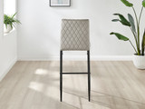 2x Milan Cappuccino Beige Velvet Counter Stools Black Legs - Milan Velvet bar stool Cappuccino (13)_nsbl.jpg