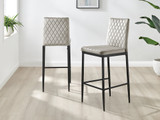 2x Milan Cappuccino Beige Velvet Counter Stools Black Legs - Milan Velvet bar stool Cappuccino (18)_nsbl.jpg