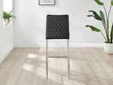 2x Milan Black Velvet Bar Stools Silver Legs - Milan Velvet bar stool black (3)_ns.jpg 2x Milan Black Velvet Bar Stools Silver Legs - Milan Velvet bar stool black (3)_ns.jpg