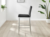 2x Milan Black Velvet Bar Stools Silver Legs - Milan Velvet bar stool black (4)_ns.jpg 2x Milan Black Velvet Bar Stools Silver Legs - Milan Velvet bar stool black (4)_ns.jpg