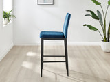 2x Milan Navy Blue Velvet Counter Stools Black Legs - Milan Velvet bar stool navy (14)_nsbl.jpg