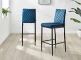 2x Milan Navy Velvet Counter Stools Black Legs - Milan Velvet bar stool navy (18)_nsbl.jpg