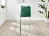 2x Milan Bar Stools Green Velvet Silver Legs - Milan Velvet bar stool green (3)_ns.jpg