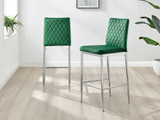 2x Milan Green Velvet Counter Stools Silver Legs - Milan Velvet bar stool green (9)_ns.jpg