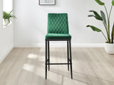 2x Milan Green Velvet Bar Stools Black Legs - Milan Velvet bar stool green (12)_nsbl.jpg 2x Milan Green Velvet Bar Stools Black Legs - Milan Velvet bar stool green (12)_nsbl.jpg