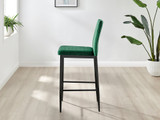 2x Milan Green Velvet Bar Stools Black Legs - Milan Velvet bar stool green (14)_nsbl.jpg