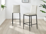 2x Milan Cream Velvet Bar Stools Black Legs - Milan Velvet bar stool cream (8)_nsbl.jpg