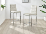 2x Milan Cream Velvet Bar Stools Silver Legs - Milan Velvet bar stool cream (7)_ns.jpg