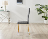 Novara Grey Concrete Effect Black Leg 120cm Round Dining Table & 4 Velvet Milan Gold Leg Chairs - Milan velvet Dining Chairs grey  gold (3).jpg