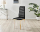 Novara Grey Concrete Effect Black Leg 120cm Round Dining Table & 4 Velvet Milan Gold Leg Chairs - Milan velvet Dining Chairs-black gold (1).jpg