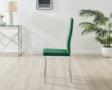 Giovani Round Grey 100cm Table and 4 Velvet Milan Chairs - Milan velvet Dining Chairs-green (2).jpg