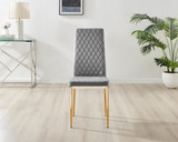 Giovani 6 Grey Dining Table & 6 Velvet Milan Gold Leg Chairs - Milan velvet Dining Chairs grey  gold (1).jpg