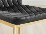 Giovani Round Grey Large 120cm Table and 6 Velvet Milan Gold Leg Chairs - Milan velvet Dining Chairs-black gold (8).jpg