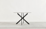 Novara White Marble Black Leg 120cm Round Dining Table & 6 Velvet Milan Chairs - novara-marble-120-black-metal-modern-round-dining-table-7.jpg