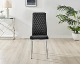 Novara White Marble Black Leg 120cm Round Dining Table & 6 Velvet Milan Chairs - Milan velvet Dining Chairs-black (4).jpg
