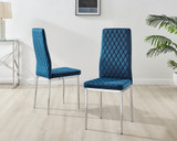 Giovani 4 Grey Dining Table & 4 Velvet Milan Chairs - Milan velvet Dining Chairs-navy (2).jpg