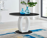 Giovani Round Black Large 120cm Table and 6 Velvet Milan Gold Leg Chairs - giovani-120-black-high-gloss-modern-set-round-dining-table-2.jpg