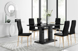 Imperia 6 Black Dining Table and 6 Velvet Milan Gold Leg Chairs - imperia-6-black-high-gloss-rectangle-dining-table-6-black-velvet-milan-gold-chairs-set.jpg