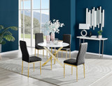 Novara White Gloss Gold Leg Round Dining Table & 4 Velvet Milan Gold Leg Chairs - novara-white-100-gold-metal-round-dining-table-4-black-velvet-milan-gold-chairs-set.jpg