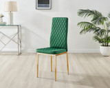 Novara Grey Concrete Effect Black Leg 120cm Round Dining Table & 6 Velvet Milan Gold Leg Chairs - Milan velvet Dining Chairs-green gold (1).jpg
