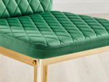 Giovani Round Grey 100cm Table and 4 Velvet Milan Gold Leg Chairs - Milan velvet Dining Chairs-green gold (8).jpg