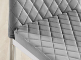 Novara Grey Concrete Effect 120cm Round Dining Table & 6 Velvet Milan Chairs - Milan velvet Dining Chairs grey (7).jpg