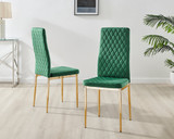 Imperia 4 White Dining Table and 4 Velvet Milan Gold Leg Chairs - Milan velvet Dining Chairs-green gold (6).jpg