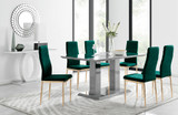 Imperia 6 Grey Dining Table and 6 Velvet Milan Gold Leg Chairs - imperia-6-grey-high-gloss-rectangle-dining-table-6-green-velvet-milan-gold-chairs-set.jpg