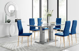 Imperia 6 Grey Dining Table and 6 Velvet Milan Gold Leg Chairs - imperia-6-grey-high-gloss-rectangle-dining-table-6-navy-velvet-milan-gold-chairs-set.jpg
