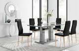 Imperia 6 Grey Dining Table and 6 Velvet Milan Gold Leg Chairs - imperia-6-grey-high-gloss-rectangle-dining-table-6-black-velvet-milan-gold-chairs-set.jpg