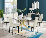Novara White Marble Gold Leg 120cm Round Dining Table & 6 Velvet Milan Black Leg Chairs - novara-marble-120-gold-chrome-round-dining-table-6-cream-velvet-milan-black-chairs-set.jpg