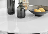 Novara White Gloss Black Leg Round Dining Table & 4 Velvet Milan Black Leg Chairs - novara-white-100-black-metal-modern-round-dining-table-4.jpg