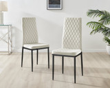 Novara Grey Concrete Effect Black Leg 120cm Round Dining Table & 4 Velvet Milan Black Leg Chairs - Milan velvet Dining Chairs-cream black (1).jpg