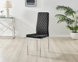 Giovani Round Grey Large 120cm Table and 6 Velvet Milan Chairs - Milan velvet Dining Chairs-black (1).jpg
